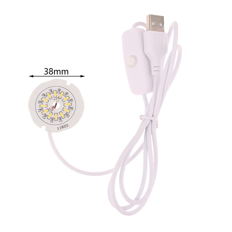 1Pc 1.5M Line Length Dc5V Led Chips Smd5730 Led Lamp Usb 3W Light Board Warm White Light With On/Off Switch Cable