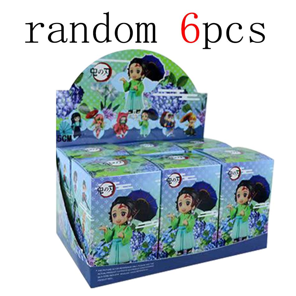 Genuine Blind Box Figure Plum Rain Series Kochou Shinobu Tomioka Giyuu Kanroji Mitsuri Mystery Box Figure Toy Gift
