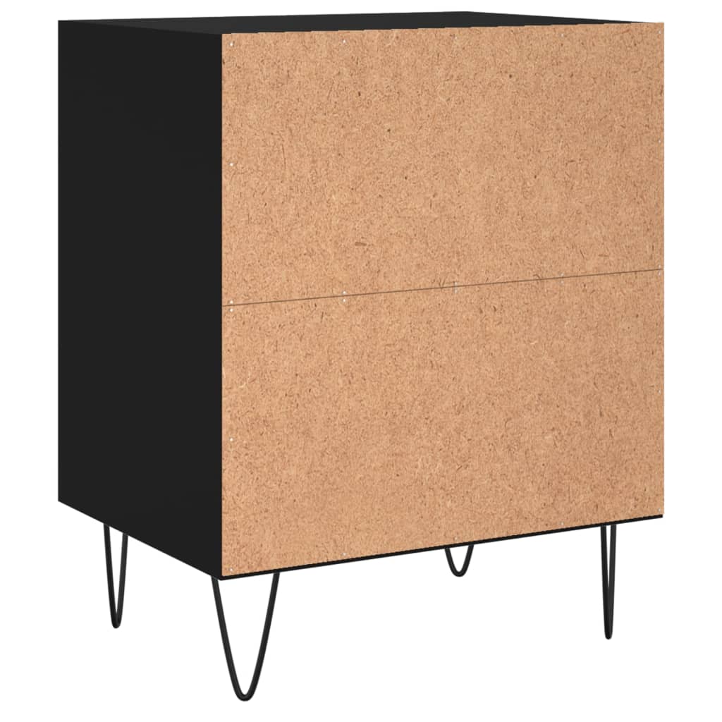 Nightstands 2 pcs Black 40 x 30 x 50 cm Particleboard