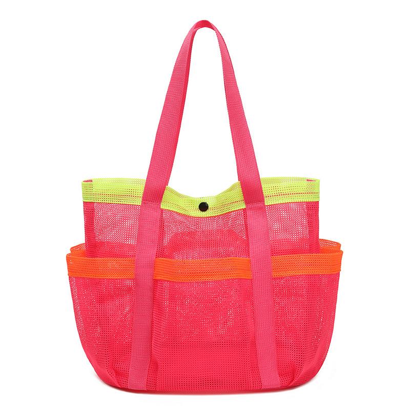 Summer beach bag children's storage bag beach swimming storage bag seaside beach bag mesh bag vacation multi-pocket