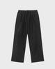 WORK ON BODY OFF Kura Semi-Wide Cotton Elastic Waist Pants [Black]