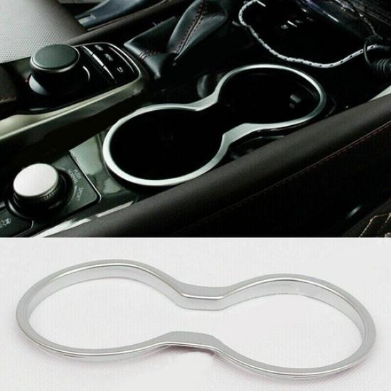For Lexus RX350/450H 2016- Silver Center Console Water Cup Holder Panel Trim