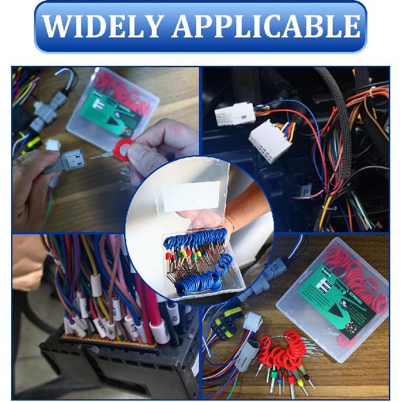 Upgrade Depinning Tool Kit – 47 Pcs Terminal Pin Removal Tool Kit Electrical Connector Pin Removal Tools For Automotive, Motorcycle & Household