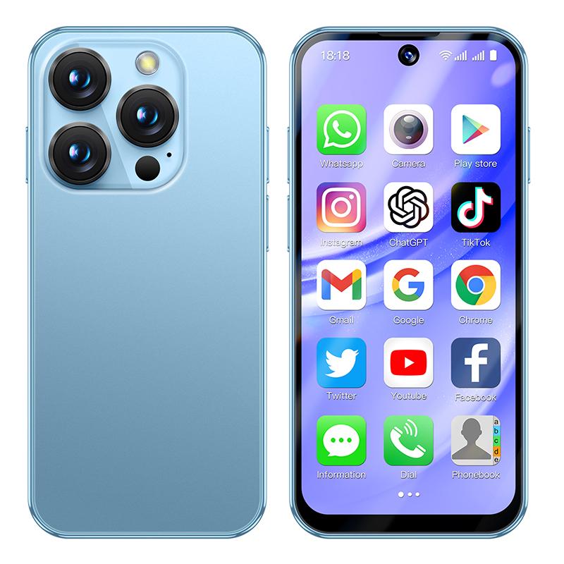 Soyes XS19 Pro Mini 4G Smartphone 3,88 pollici TFT Quad Core Dual SIM 5MP Fotocamera posteriore Bluetooth WIFI Tipo-C Impronta digitale Touchscreen Android Telefono cellulare