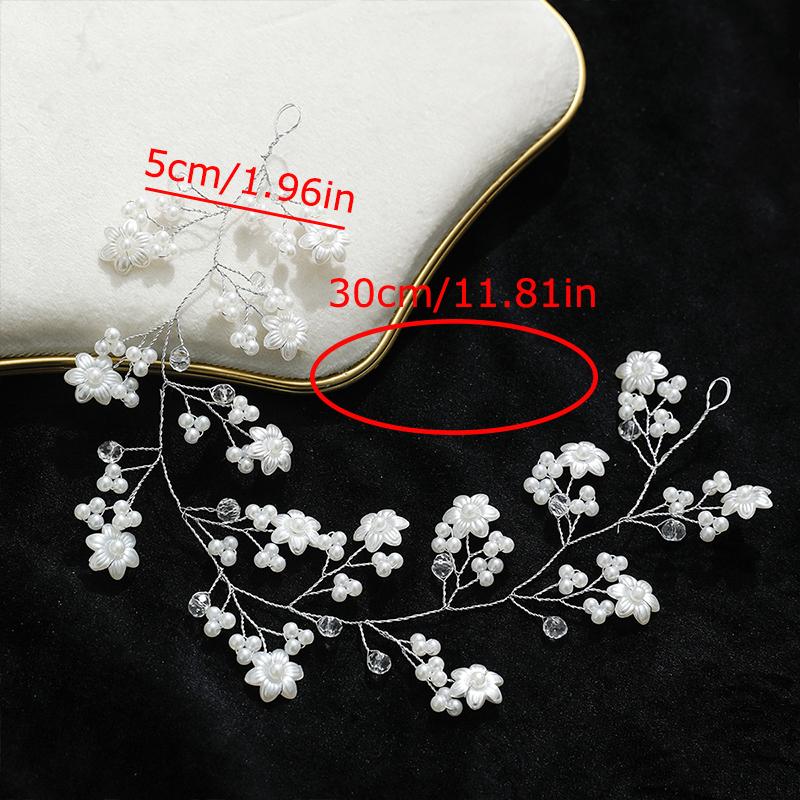1PC Headband Handmade Accessories Bride Bead Gift Plastic Elegant Headband Wedding Simplicity