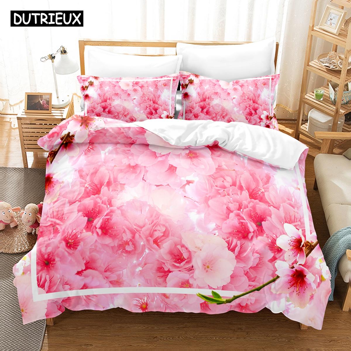 

Pillowcase Double SIngle King 3D Printed Anime My Dress-U with 3D Printed Spring Flower Bedding Set Down Quilt Cover Tool EU single(135x200cm)
