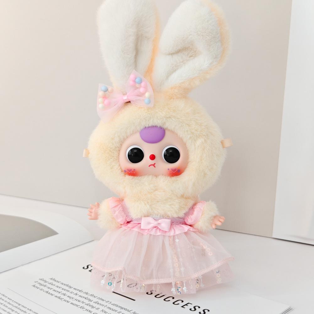 Macaron Little Rabbit Doll Clothes: Cute Pendant, Outfit for 3-Year-Old, Blind Box Edition