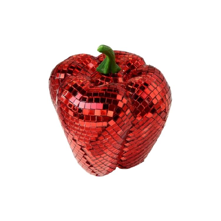 Disco Ball Decors Mirrored Disco Pear/Tomato/Carrot/Pepper Light Reflectings Disco Ball Table Decorations Home Decors