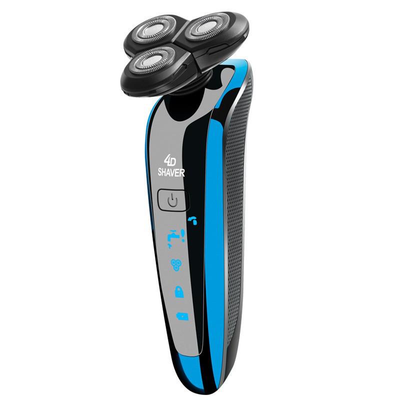 4D Electric Floating Shaver: USB Rechargeable, Full Body Washable, Multifunctional Beard Razor for Men.