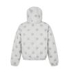 Retro Polka Dot Hooded Down Jacket Unisex Winter Loose Warm Thick Casual Outerwear