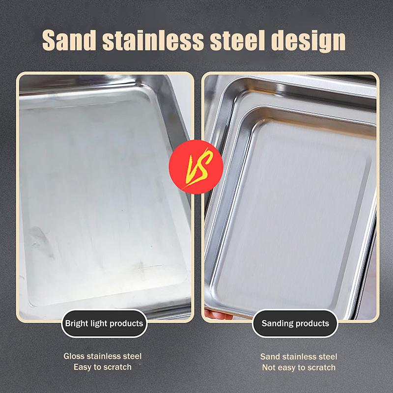 Stainless Steel Baking Pan Tray With Wire Rack Cake Baking Bbq Pan Tray Removable Cooling Rack Oven Cooking Grilling Tool