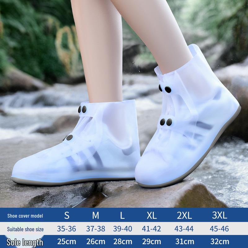 Copriscarpe in Silicone Antipioggia Impermeabili Antiscivolo - Durevoli, Riutilizzabili, Protezione Alta per Donna, Uomo e Bambini.