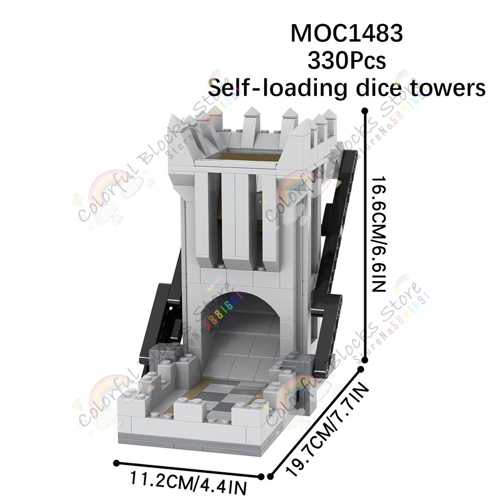 Game Series D&D MOC Building Blocks DIY Mimic Chest Beholder Displace Monster Dice Tower Model Assembly Bricks Toys For Children