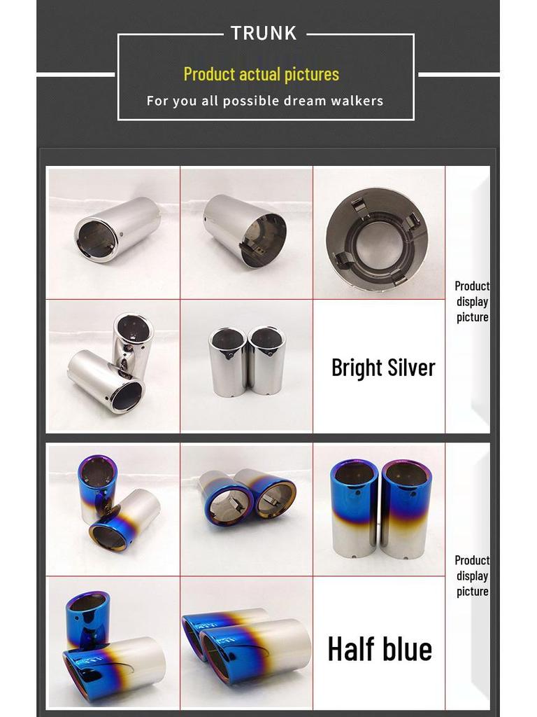 Golf 13, Lavida, Beetle, Scirocco, and New Bora Direct-Plug Car Exhaust Tailpipe