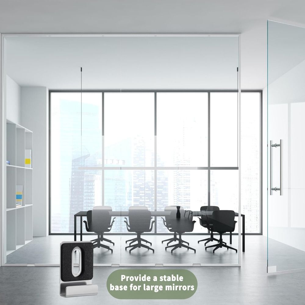 4pcs NEW 304 Stainless Steel Mirror Clips Matte Black Rubber Pads Mirror Holder Included Screws Mirror Brackets Bathroom Mirror nero