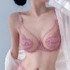 Dames Roze Push-Up BH: Ultradunne Stijl voor een Grotere Buste, Volle Cup, Vermindert Zijwaartse Borstverslapping en Maakt Kleine Bustes Kleiner.