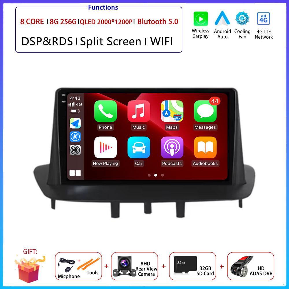 Android OS For Renault Megane 3 Fluence Samsung SM3 2008 - 2014 Car Radio Stereo Multimedia Video GPS Navigation Player BT 5.0