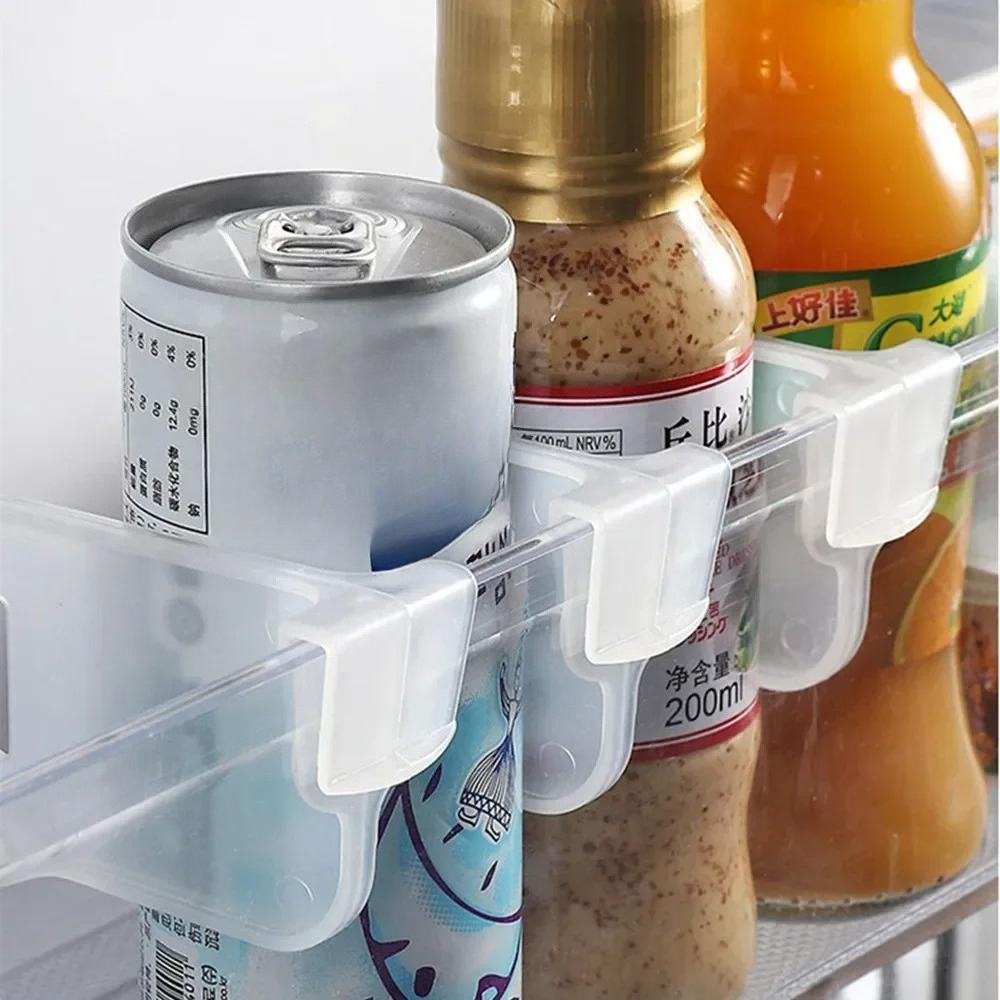 2/4/6 Stück Stabile durchscheinende Kühlschrank-Organizer-Trennwände Verstellbare Kühlschrankaufbewahrung Platzsparende Fächer für Küchenschränke