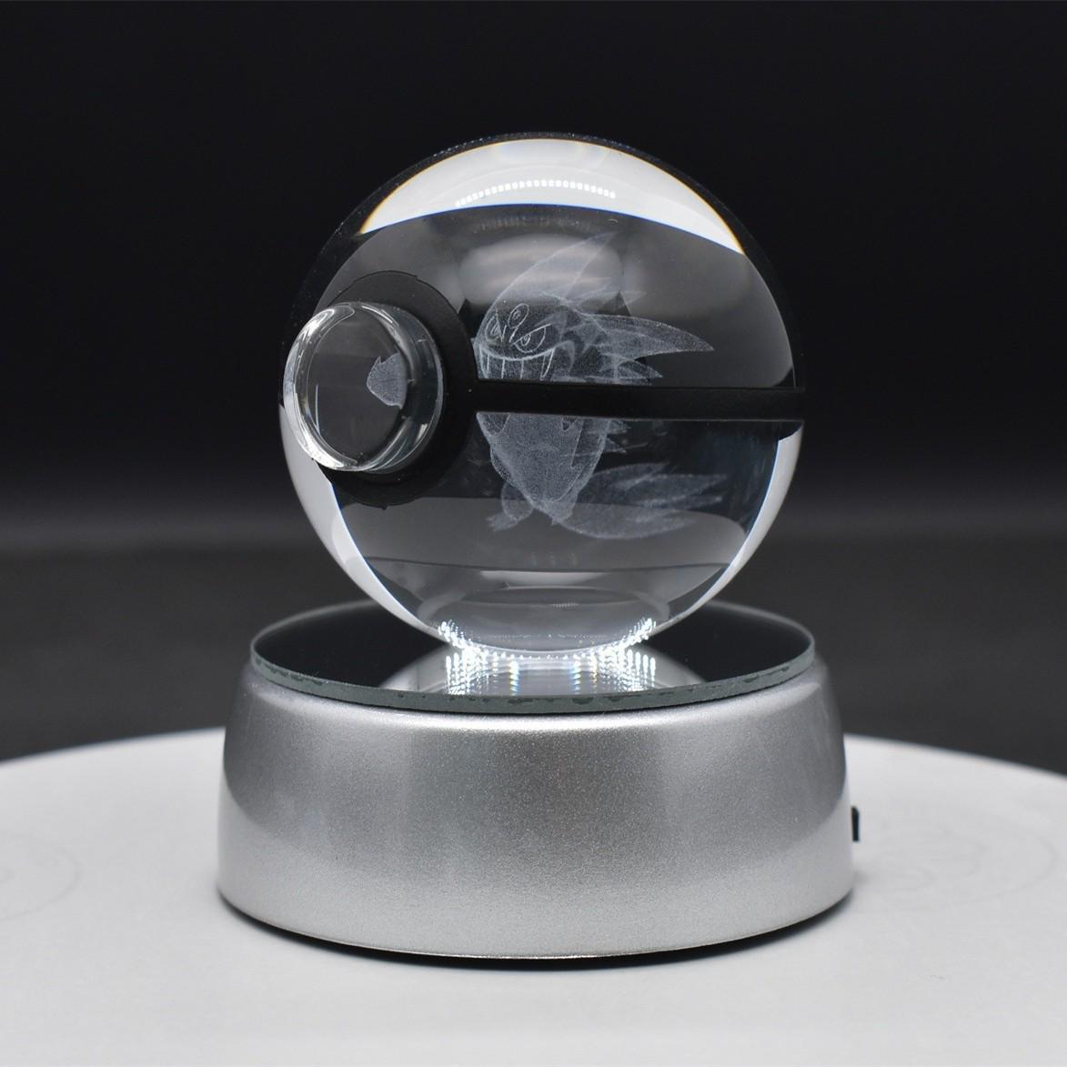 

Креативна кришталева куля 3D Іві Покемон Сонце-Місяць: Барвистий, Світний Дитячий Подарунок Base: 6.3CM, Ball: 5CM