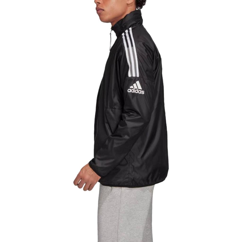 Adidas M Zne Windbreaker Lässig Retro Sportlich Reißverschlusskragen Langarmjacke Herrenjacke Schwarz FQ7228