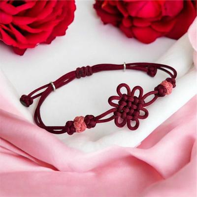 Yousheng Chinese Knot Bracelet Retro Braided Bracelet Handmade Good Luck Bracelet Fashion Accessory for Men Women Daily Wear Cosplay