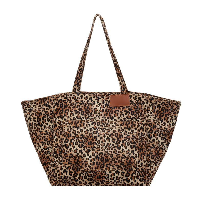 Leopard Print Large Capacity Fashion Tote - Women's Single Shoulder Bag for Shopping & Travel 2026