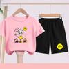Merch A4 Estate Ragazzo Ragazza Nera Rosso vestiti cool T-shirt+pantaloncini Set T-shirt Stampata Top Corti Magliette Casual bambini Vlad A4 anime