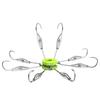 Crab Steel Flap Explosion Hooks 6/8 Claw for Square Bait Squid Fishhook Carbon Easy Carp Fishing Jig Hook Tackle Accessories 260319