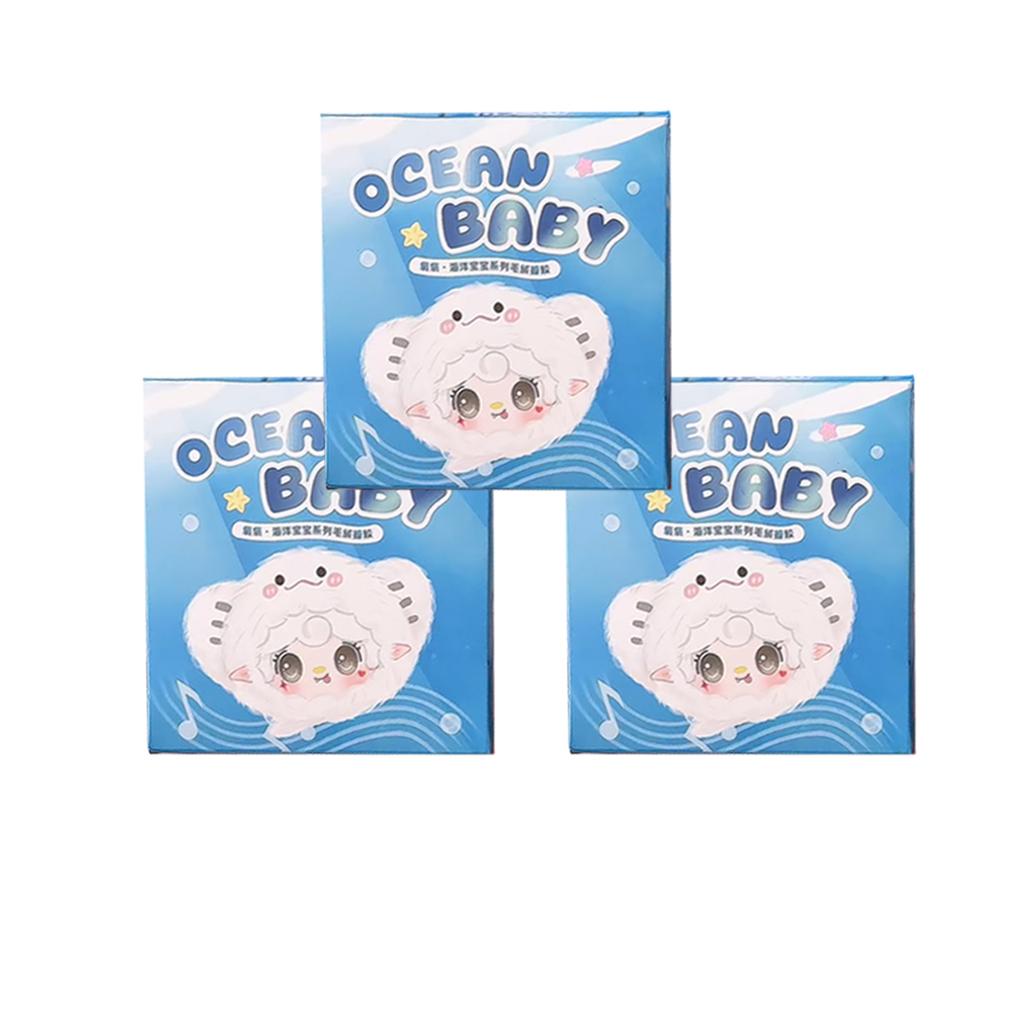 Cute Yooki V6 Ocean Baby Series Vinyl Plush Blind Box Bag Pendant Doll Decoration Keychain Collect Toy Mystery Box Birthday Gift