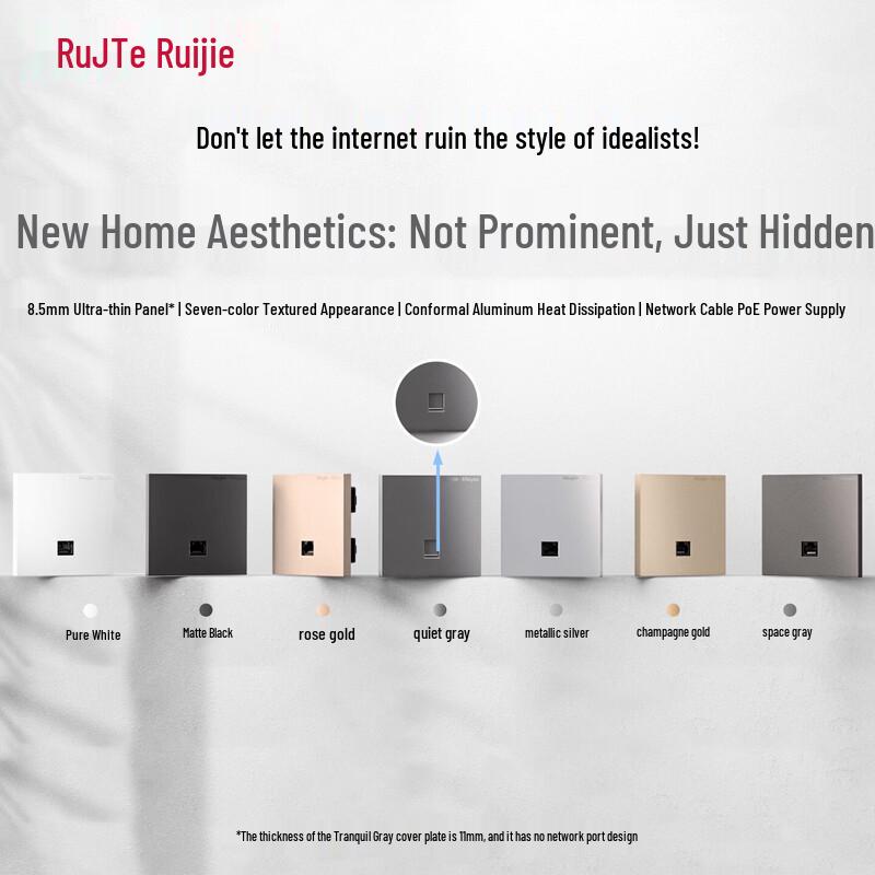 Ruijie EG210G-P-E V2 Wi-Fi 6 Whole Home Mesh Router System with 8 APs (CN version)