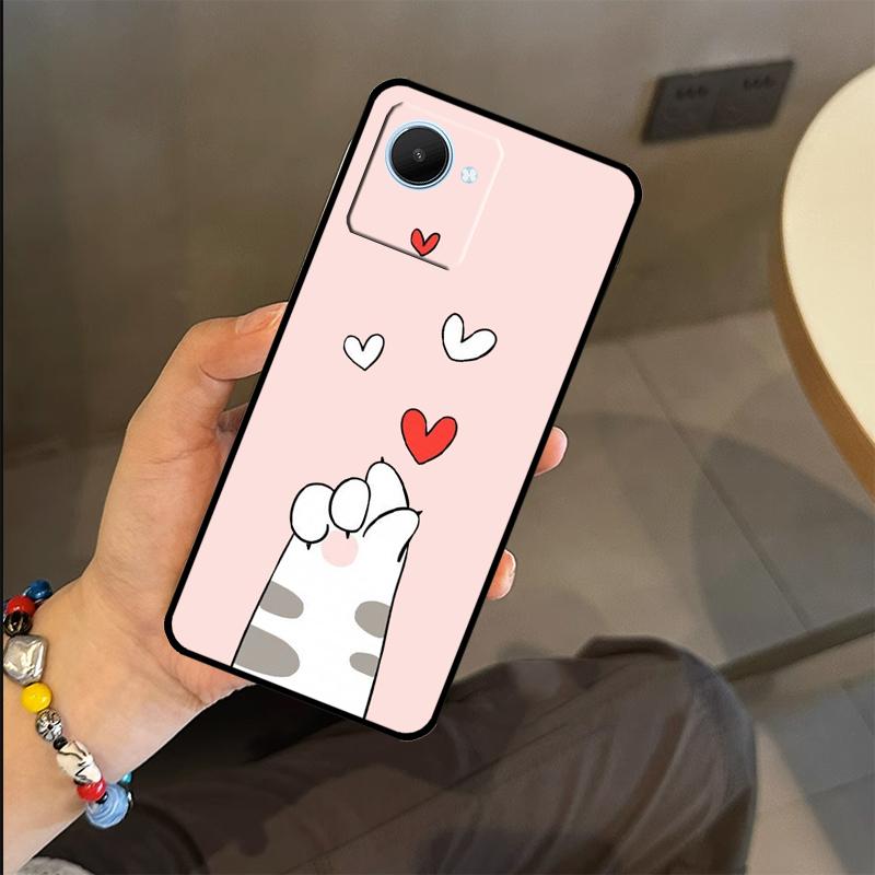 

Cute Funny Cats Paws Pattern Case For Realme C53 C55 C51 C25 C63 C61 C65 C67 C71 C75 GT6 GT7 Pro 11 12 13 14 15 Pro Plus Realme C55