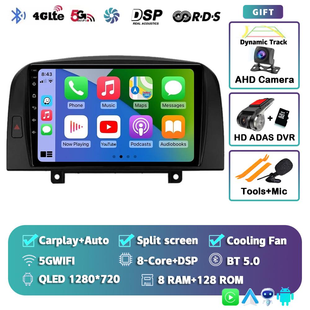 Android 14 Carplay WIFI+4G For Hyundai SONATA NF 2004 2005 2006 2007 2008 Car Radio Multimedia Player Stereo GPS 2DIN Head Unit