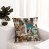 Golden Retriever Collage Kissenbezug Beidseitiger Druck Kissenbezug Dekoration Niedliche Hunde Welpe Kissenbezug Hülle Zuhause Quadratisch