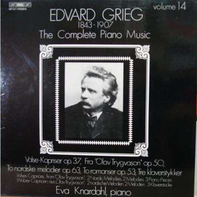 LP Record EDVARD GRIEG EVA KNARDAHL The Complete Piano Music Volume 14 LP117 BIS 1980 Sweden Classical Used