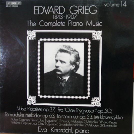 

LP Record EDVARD GRIEG EVA KNARDAHL The Complete Piano Music Volume 14 LP117 BIS 1980 Sweden Classical Used