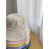 Sweet Embroidered Floral Cotton Bucket Hat For Women Breathable Short Brim Design