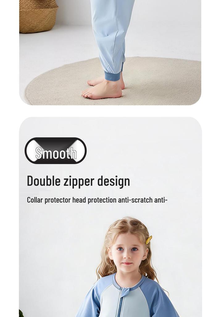 Kids' Cartoon Pajama Jumpsuit - Long-Sleeve Cloud Cotton Sleep Sack for Boys and Girls
