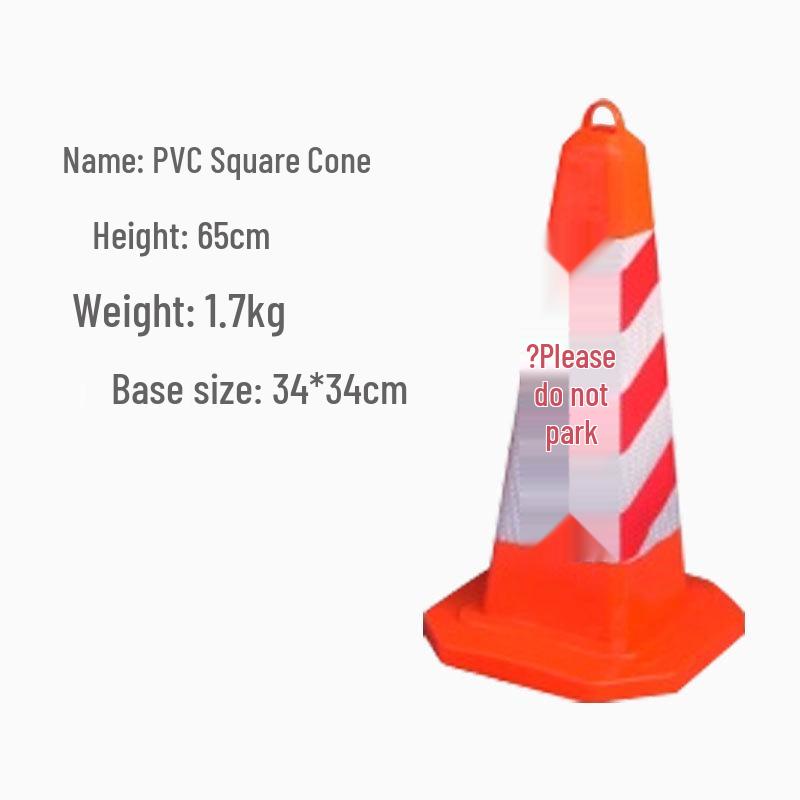 Reflective Red PVC Traffic Cone - Road Safety Warning Barrier