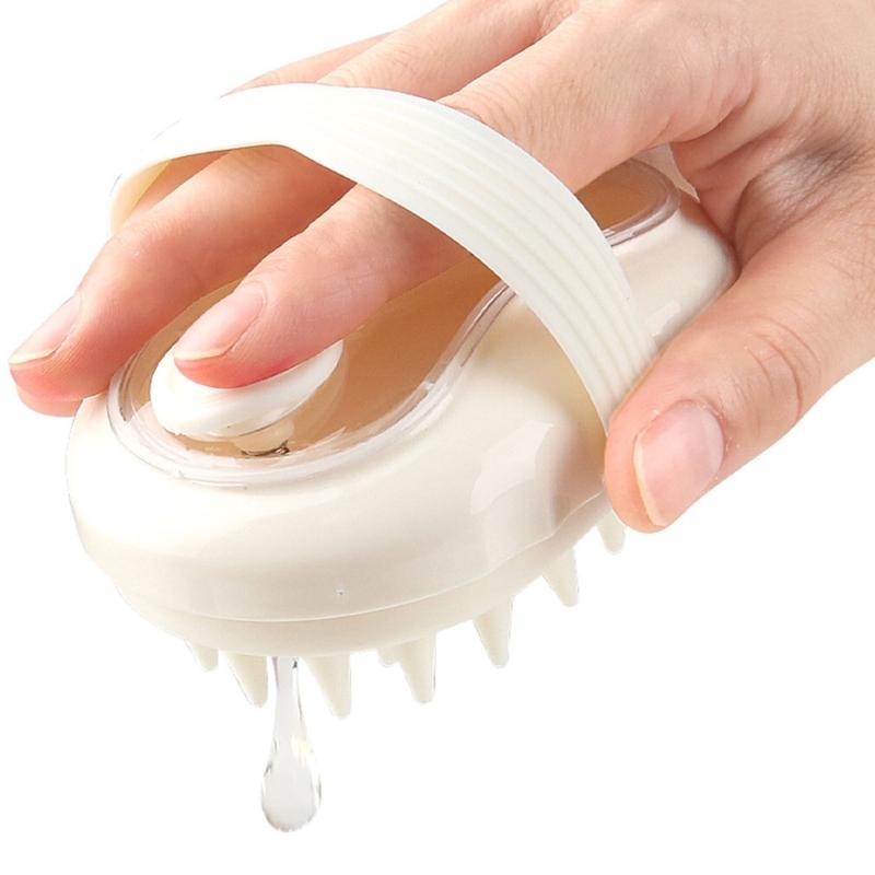 Peeling Scalp Rubber Brush Refillable Plan Double Use For Dry Hair And Wet Bathing Soft Bristles Not Slip Home Fitness Travel
