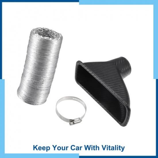 Pack(1) Air Intake Duct Front Bumper Car Square Brake Extendable Flexible Hose