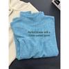 Women's Angora Red Anti-Aging Whitening Sweater | Autumn Winter Half-High Collar Long Sleeve Knit Top