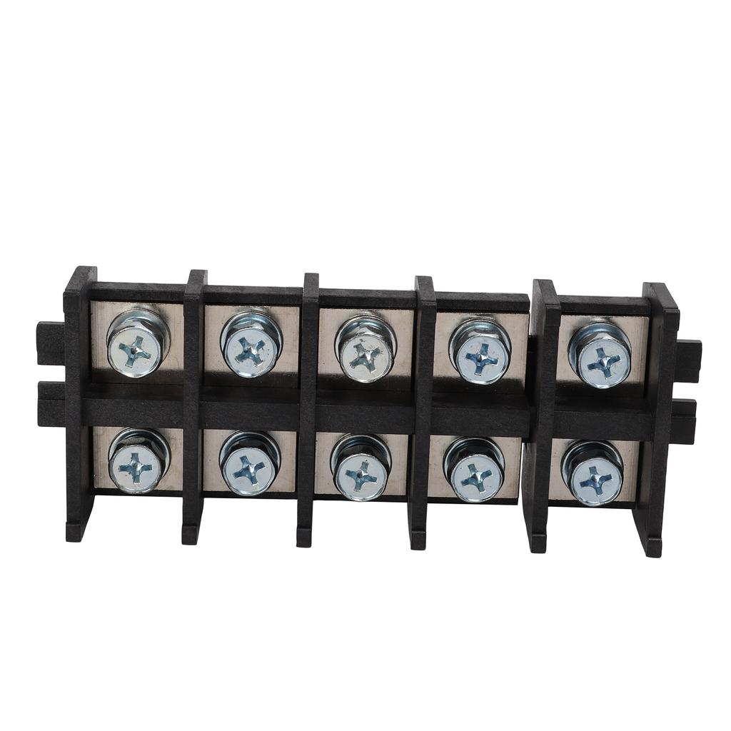 5Pcs Barrier Terminal Strip Block High Toughness Good Electrical Conductivity Simple Operation Rail Base Screw Connector