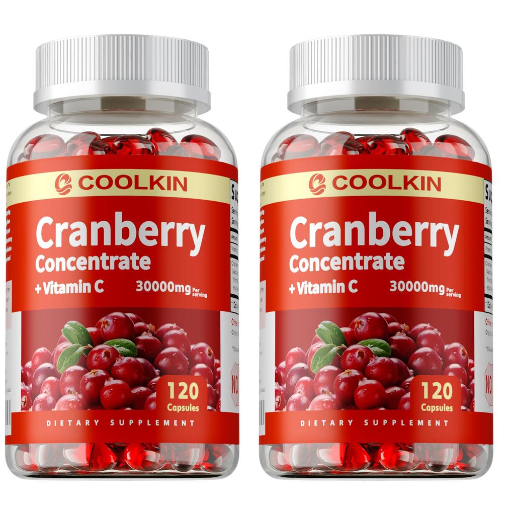 Coolkin - Cranberry Concentrate Vitamin C Capsules - Urinary Tract Health