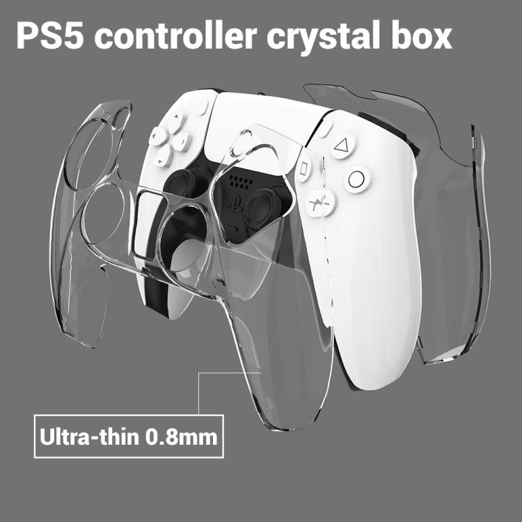 2Pcs Split Crystal PC Hard Protective Case Anti‑Scratch Ultra‑Thin Shell Game Controller Protector Gamepad Replacement Accessory