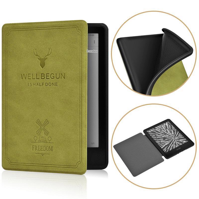 2024 Kindle Paperwhite6543 Protective Case with Deer Head and Ram Horn Pattern