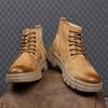 Britse Hoge Casual Sport Retro Werklaarzen voor Mannen Herfst Winter Mode Platform Schoenen Man Nieuwe Designer Leren Laarzen Man