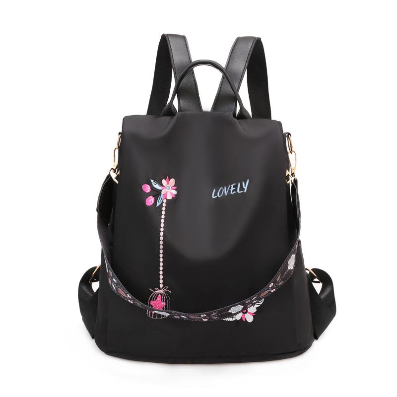 Women's Vintage Oxford Anti-theft Backpack with Pendant – Large Capacity Fashion Schoolbag & Shoulder Bag