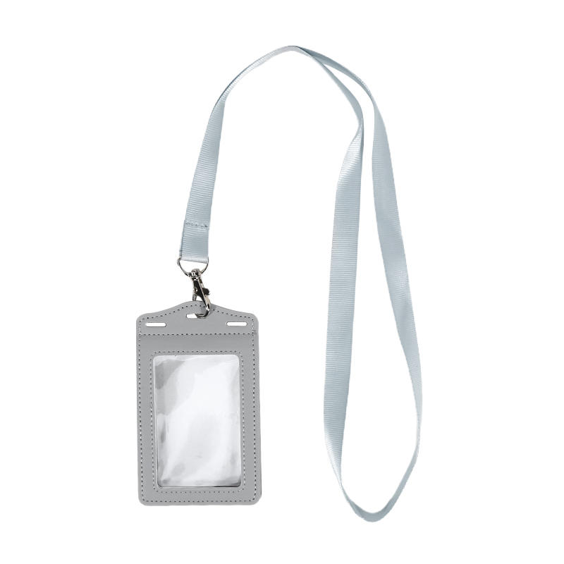 1Pc PU Leather Trifold Duty ID Card Holder Badge Holder For ID Name Card Business Name Tag Student ID Card