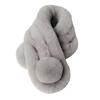 Faux Rabbit Fur Plush Neck Scarf Thicken Double-sided Neck Cover Cute Cross Scarf  Winter