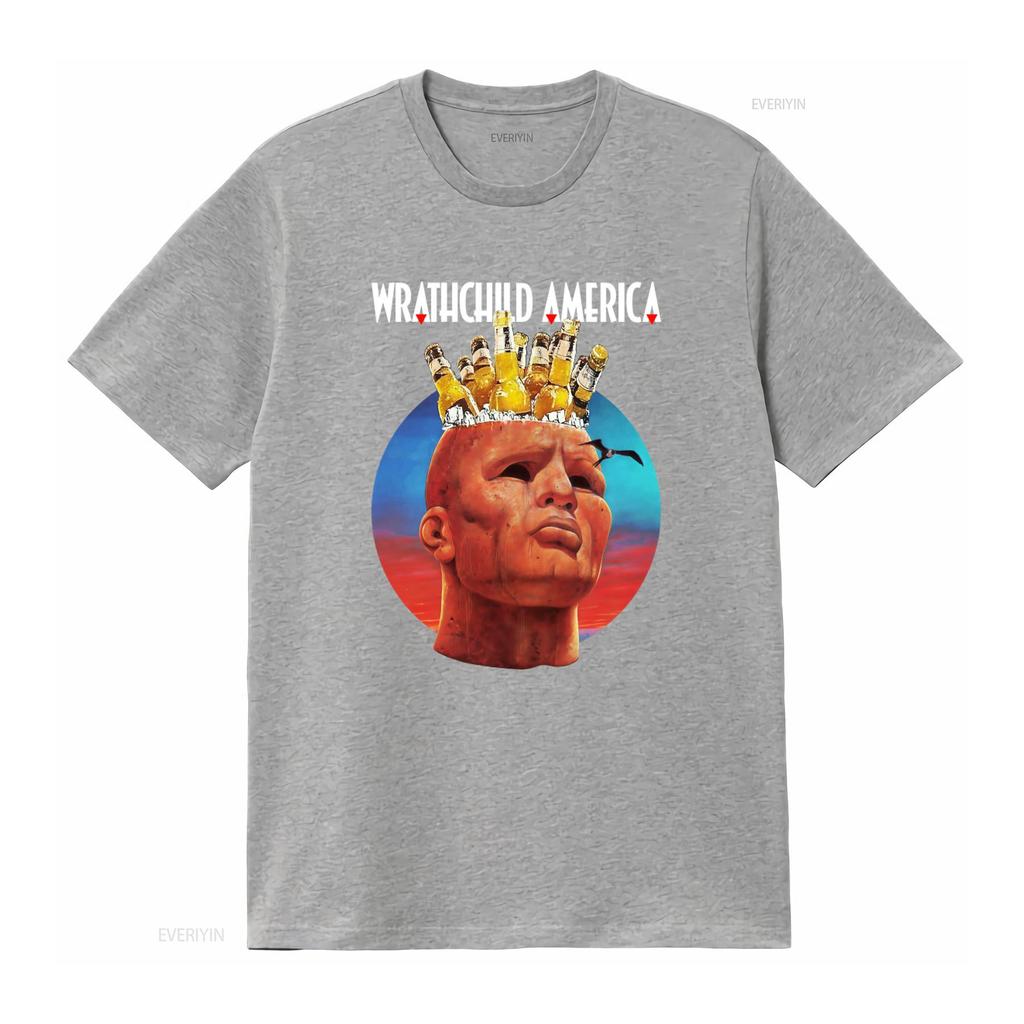 Wrathchild Amerika Tour T-Shirt Ich bin nicht betrunken, ich trinke nur Print Herren vintage gewaschen homme streetwear Dehnbar